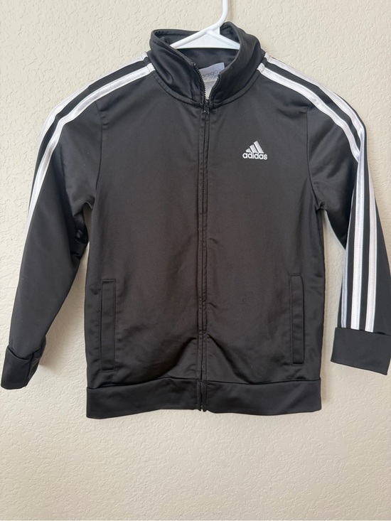 adidas Other - Adidas Kids Size 6 Black White 3-Stripe Full Zip Track Jacket
